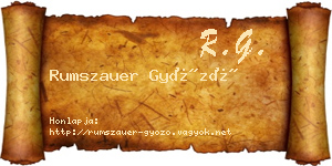 Rumszauer Győző névjegykártya